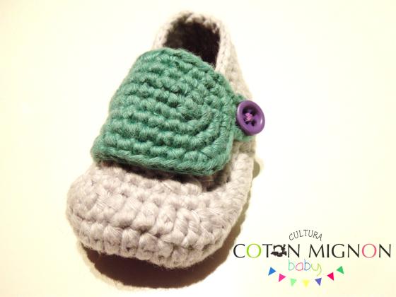 Zapatito bebé crochet cultura coton mignon baby 3