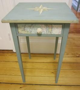 mesita reciclada mapa decoupage chalk paint autentico malaga