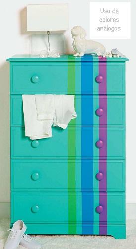 mueble colores analogos circulo cromatico chalk paint autentico online