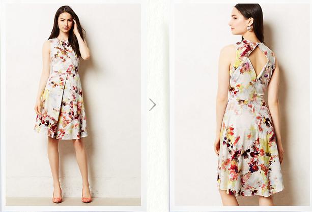 Vestido de invitada a una boda de Anthropologie