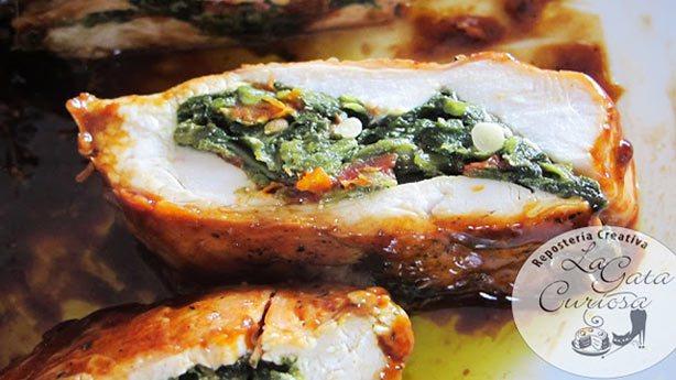 Recetas Dukan con Tomates Secos: Pechugas rellenas con tomates secos