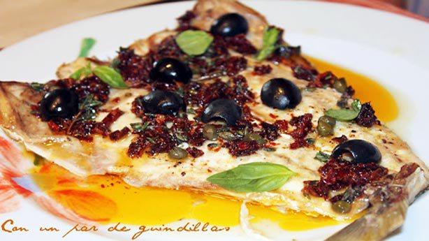 Recetas Dukan con Tomates Secos: Jurel al horno con vinagreta de tomates secos