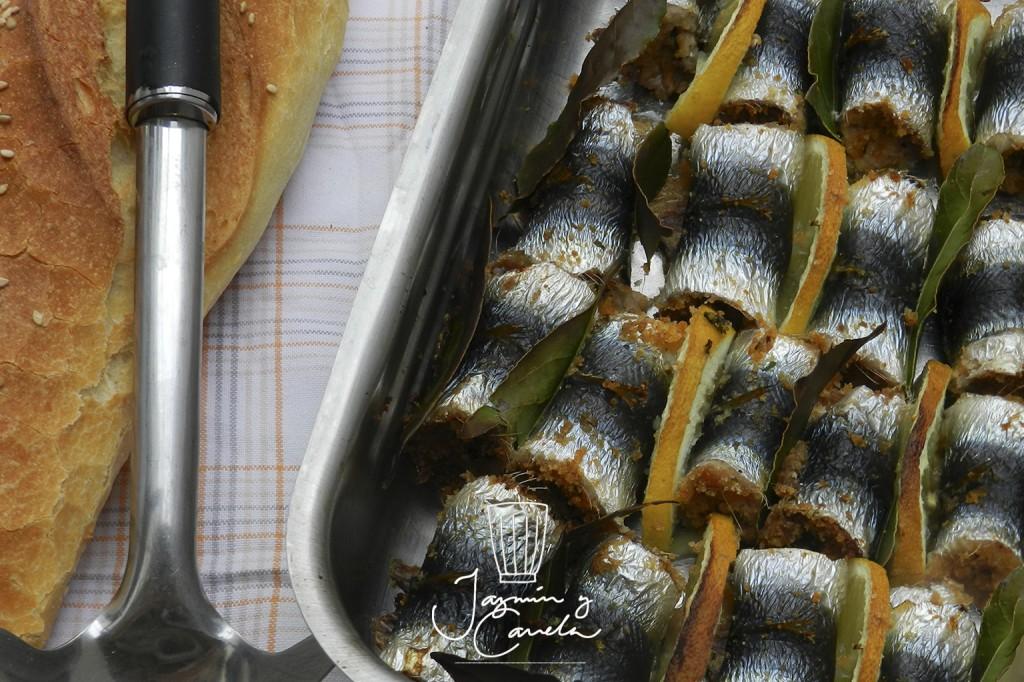 sardinas rellenas - curruca cabecinegra Palermitana (receta por Silvana Curso)