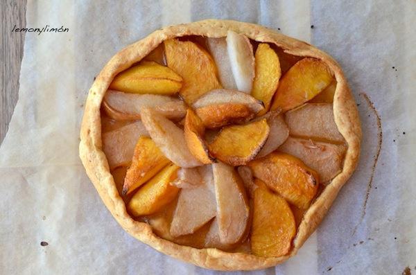 Galette de melocoton y pera