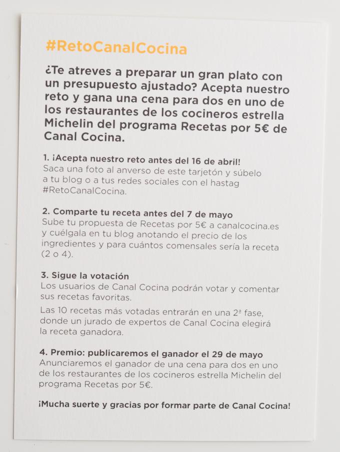 Reto Canal Cocina - Recetas por 5 ?