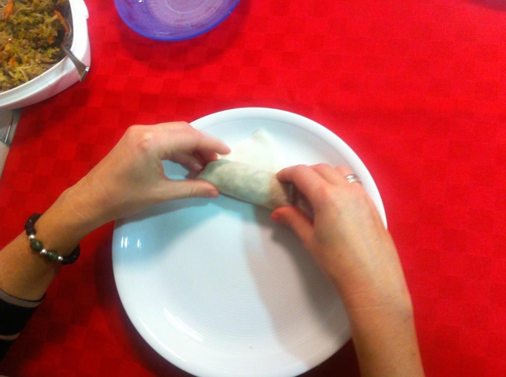 El rollito terminado
