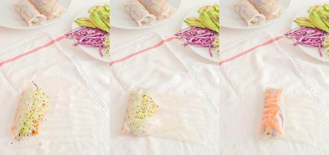 Cómo enrollar rollitos de verano - danzadefogones.com