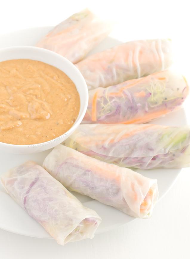Rollitos de verano con salsa de tahini - danzadefogones.com-
