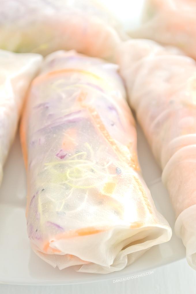 Cómo hacer rollitos de verano - danzadefogones.com