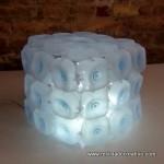 Cómo realizar una lámpara reciclando 45 botellas de plástico pequeñas - Lamp made out of 45 recycled plastic bottles Reciclado Creativo Rosa Montesa