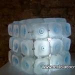 Cómo realizar una lámpara reciclando 45 botellas de plástico pequeñas - Lamp made out of 45 recycled plastic bottles Reciclado Creativo Rosa Montesa