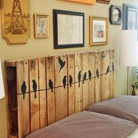 cabecero pallet stencil pa?jaros