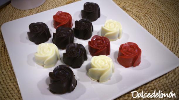 Bombones de mousse de chocolate