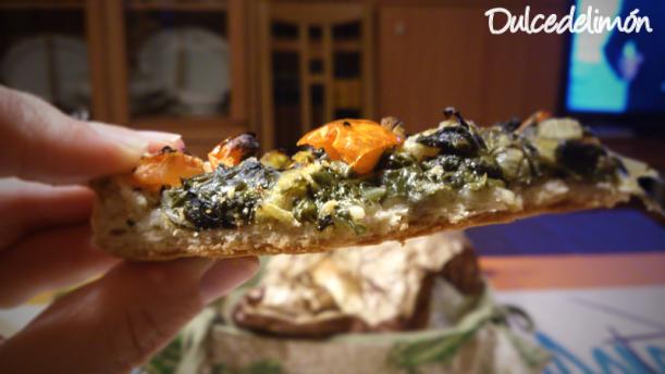 Coca de acelgas con masa casera