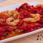 Ensalada de pimientos y bacalao, esgarraet