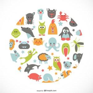 diseno-de-iconos-de-animales-planas