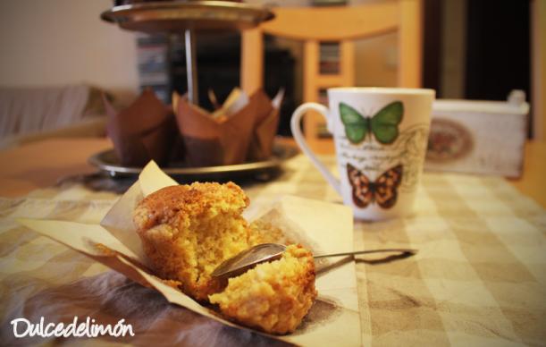 Muffins de limón con crujiente