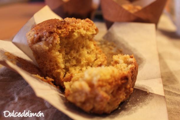 Muffins de limón con crujiente