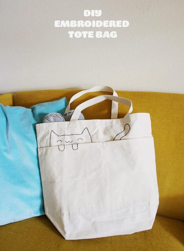 DIY-Embroidered-Cat-Tote-Bag-Hero