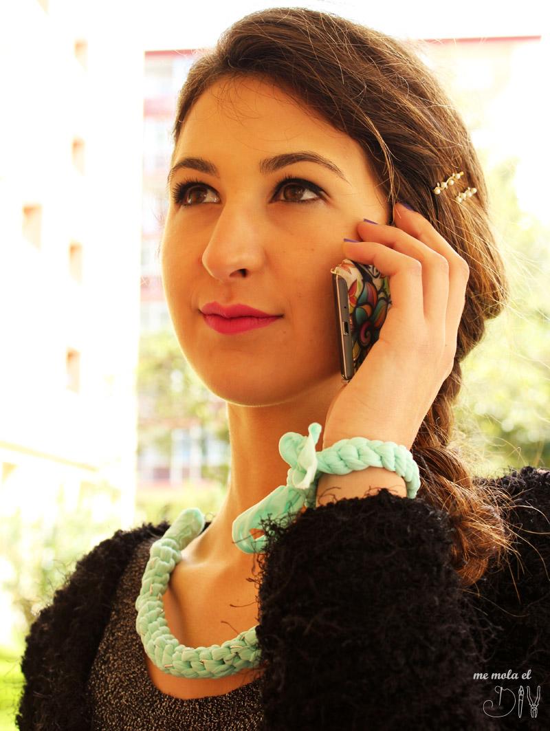 Collar y pulsera de trapillo diy