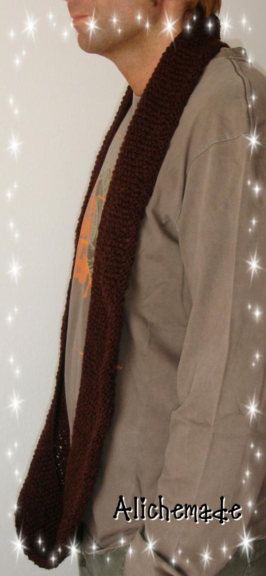 Para que podáis ver la longitud de la bufanda...