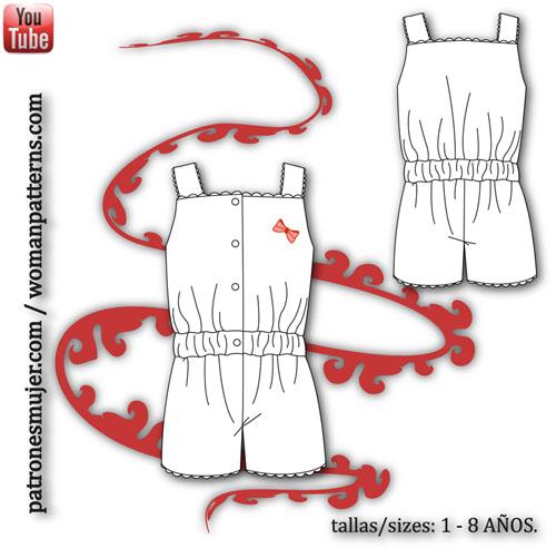 mono de niña-patronesmujer