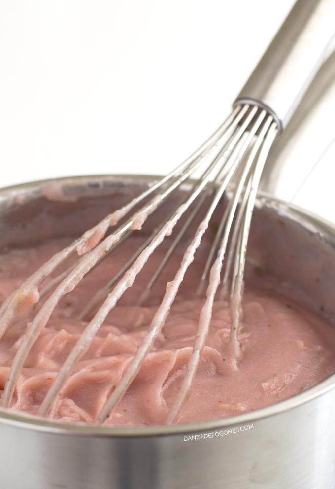 Bechamel vegana morada - danzadefogones.com