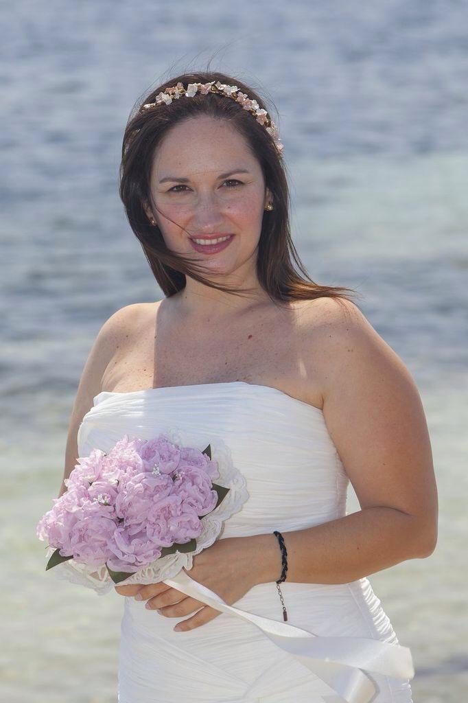 Ramo de novia de tela confeccionado por Blanca Blanco