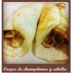 Cooking time [light]: crepes de claras con champiñones y cebolla