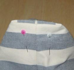 sujetamos las dos capas del bolso.