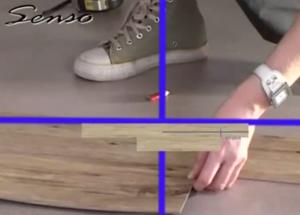 colocar a marca 1-3 de la lama