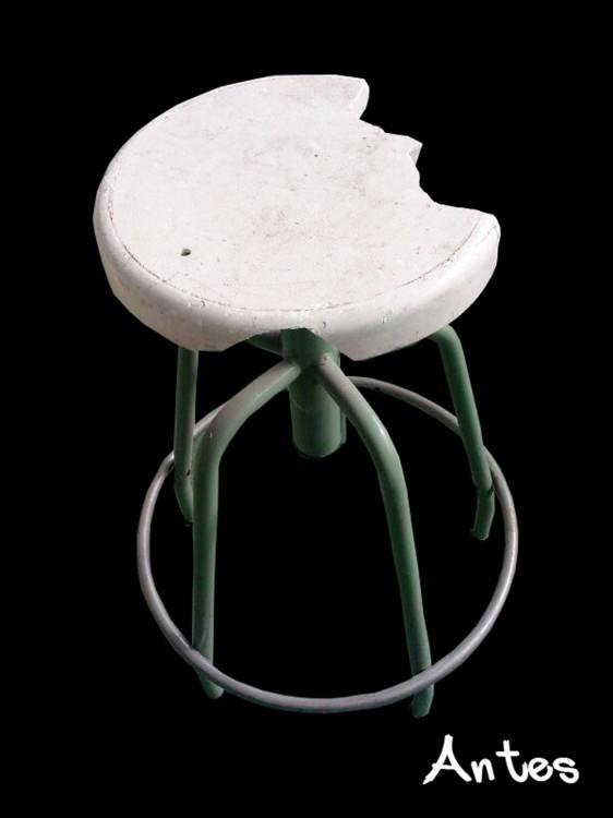 Taburete para reciclar