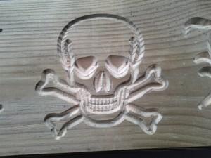 Grabado Calavera CNC Casera