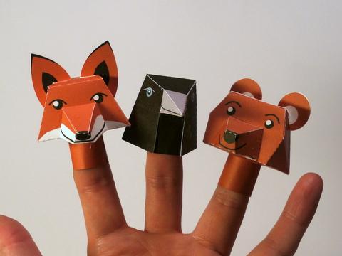 muñecos animales de dedos