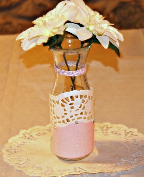 Decoración florero primera comunión