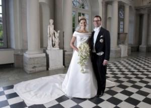 Victoria de Suecia el día de su boda con Daniel Westling