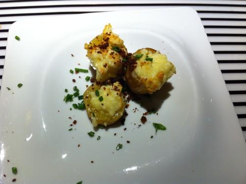 Patates rellenas de queso San Simón