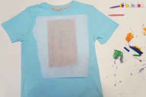 dibujo papel de lija y crayones para planchar