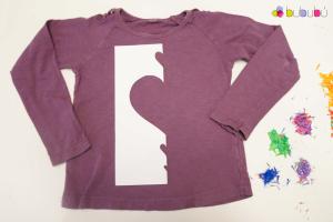plantilla para decorar camiseta con crayones