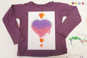 plantilla rellena de virutas de crayon