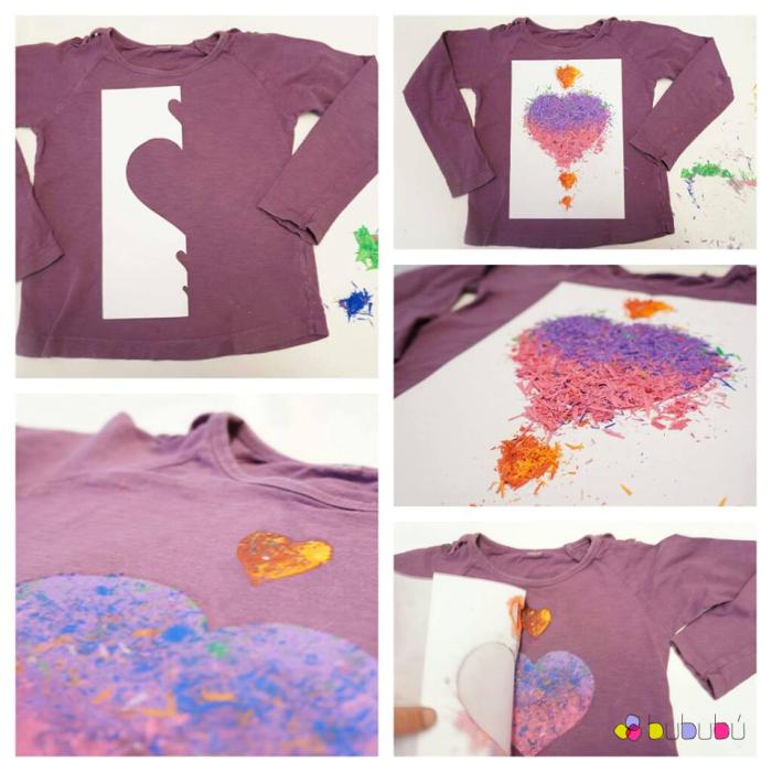 camiseta de virutas collage