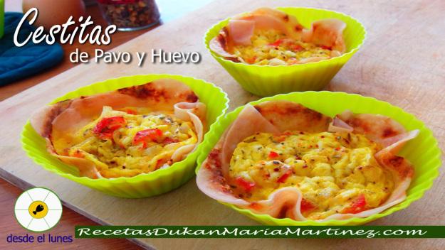 Desayuno Dukan fase Ataque y nueva dieta Dukan (Escalera Dukan): Cestitas de Jamón y Huevo, listas en 5 minutos