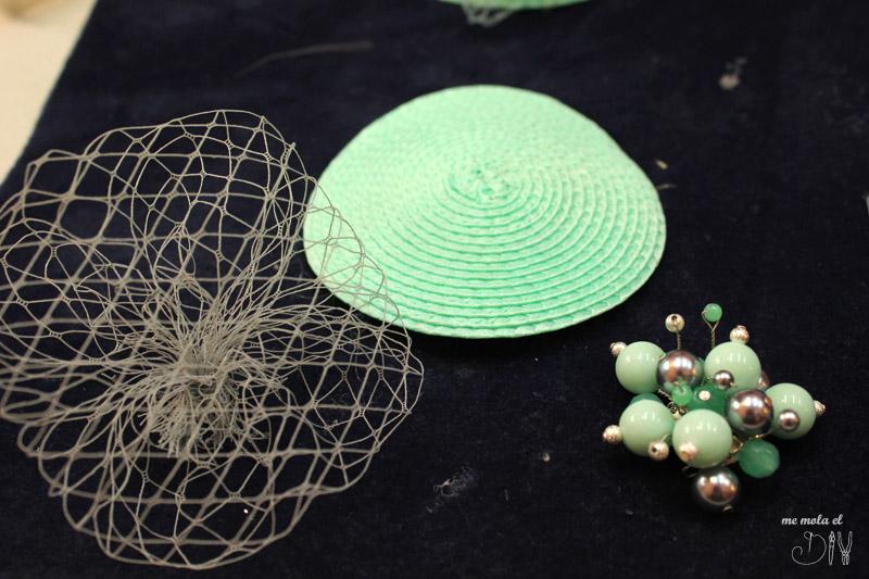 partes tocado invitada boda turquesa