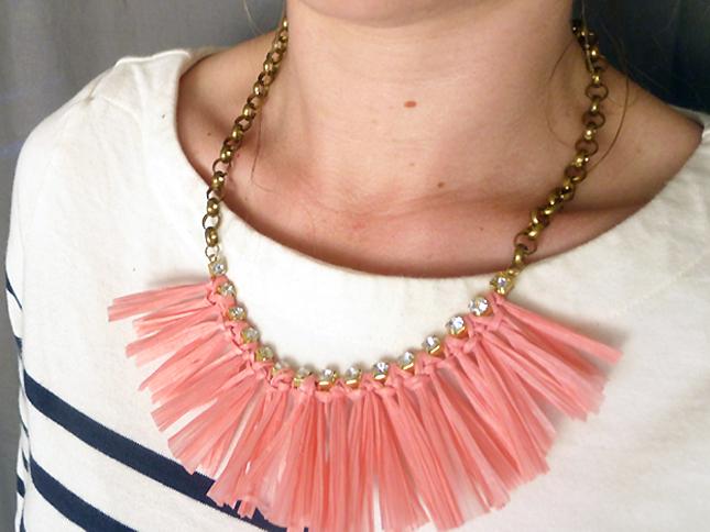 collar rafia diy