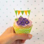 Violet crochet cupcake by 