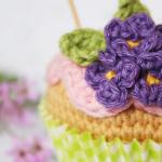 Violet crochet cupcake by 