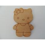 silueta de madera kitty para packaging