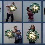 Lámpara realizada con 50 botellas de cerveza recicladas. #yotambienquierouna Reciclado Creativo. Rosa Montesa