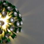 Lámpara realizada con 50 botellas de cerveza recicladas. #yotambienquierouna Reciclado Creativo. Rosa Montesa