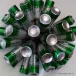 Lámpara realizada con 50 botellas de cerveza recicladas. #yotambienquierouna Reciclado Creativo. Rosa Montesa